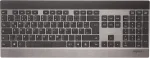 Rapoo E9270p belaidė klaviatūra itin plona 4 mm klaviatūros konstrukcija pagaminta i&scaron; nerūdijančio plieno ir aliuminio 9 mėnesių baterijos veikimo trukmė voki&scaron;kas i&scaron;dėstymas Qwertz Pc ir Mac &ndash; juoda
