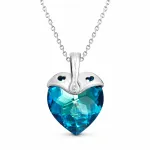 Diamond Sky Jewelry Kaklo papuo&scaron;alas moterims DiamondSky &bdquo;Cupid II (Bermuda Mėlyna)&ldquo; su Swarovski kristalais