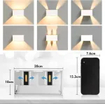 Celavy led sieninis &scaron;viestuvas vidaus lauko lempa lauko &scaron;viestuvas ip65 modernus lauko &scaron;viestuvas auk&scaron;tyn žemyn lauko sieninis &scaron;viestuvas lauko ap&scaron;vietimas reguliuojamas &scaron;viesos srautas miegamojo laiptinė balta