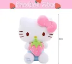 Sanrio Co., Ltd. Pliu&scaron;inis žaislas katė, mink&scaron;ta žaislinė katė su bra&scaron;kėmis, 30 cm, mink&scaron;tas kačiukas, pliu&scaron;inis, balta lėlė, dovana vaikams
