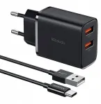 Mcdodo greitasis tinklo įkroviklis ch-5072 2x usb-a blokelis + usb-c kabelis