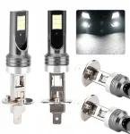 2vnt led rūko žibintų lemputės h1 automobiliams 6000k 24w 1000 lm