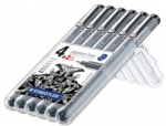 Braižiklis Staedtler PigmentLiner, rinkinyje 6 skirtingi pločiai