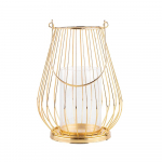 Lumarko Gold metal lattice candle holder 18x18x23 cm