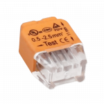 Orno 2 laidų įstumiama jungtis; vielai 0,75-2,5 mm ?; IEC 300V / 24A; 100 vnt