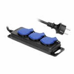 Orno Prailginimo kabelis IP44 3x2P+Z guminis kabelis OR-AE-13158/5M