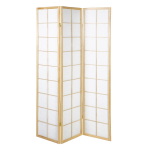Sustumiamos &scaron;irmos ORIENTAL su 3 plok&scaron;tėmis 130,5x2xH178,5 cm, pu&scaron;inis rėmas, spalva: natūrali