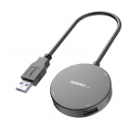Hub Dudao A15B 4w1, USB 3.0 + 3x USB 2.0 į USB-C (pilka)
