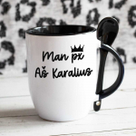 Puodelis su &scaron;auk&scaron;teliu "A&scaron; karalius"
