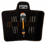 atsuktuvas su 6 keičiamais antgaliais serija ERGO BAHCO [BE-8571] tiesiems, Phillips, Pozidriv varžtams