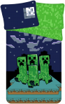 Patalynė bawełniana 140x200 Minecraft 1216 Sssleep Tight poszewka 70x90 JF 02