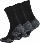 Unisex žygio kojinės su &scaron;ukuotine medvilne Stark Soul 2103, juoda-pilka, 3 poros