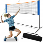 Badmintono tinklelis ant raketos rėmo
