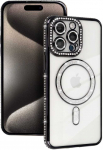 Topt Bling Magsafe dėklas skirtas Apple iPhone 16 juodos spalvos