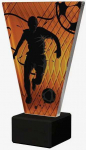 Victoria Sport Monochrome stiklo trofėjus ant marmurinio pagrindo - FOOTBALL FOOTBALLER