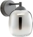 6W LED sieninis &scaron;viestuvas KHADI, juodos/dūmų sp., 3000K, 01-3483