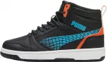 Puma Avalynė Paaugliams Rebound V6 Mid Techie Bud Juodas Mėlyna Oranžinis 397945 02