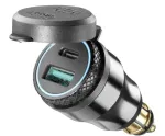 Interphone DIN USB į USB-C &ndash; motociklo įkrovimo adapteris (ACCDIN2USBTYPEC)