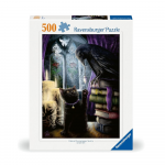 Ravensburger Dėlionė 500 vnt. - Varna Ir katė bok&scaron;to kambaryje