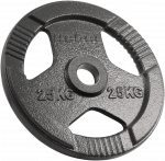 Ketaus olimpinis svarmuo 25 kg, 51 mm skylė, plok&scaron;telė su rankenomis, REBEL ACTIVE