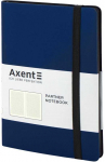 Užra&scaron;ų knyga PARTNER SOFT, Axent, A5, langeliais, 96 lapai, 80gsm, PU vir&scaron;elis, mėlynos sp.