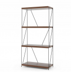 KNYGA Promotions Ekrano stovas, 59.7x29.2x147.3 cm, Rudas