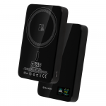 Blavec Power Bank 10000mAh BJ-04 Slim 13,5mm - Type C - 22,5W magnetic Magsafe 3 in 1 (PBBJ04-MC10B) juodos spalvos