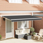 Markizės rėmas Antracitas 400 x 200 cm Poliesteris su PU danga