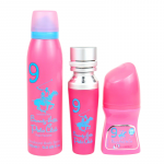 Set Beverly Hills Polo Club: No. 9 Eau De Parfum For Women, 50 ml + No. 9 Anti-Perspirant Dezodorantas Roll-On For Women, 50 ml + 1982 - Sport 9 Freshness Body Pur&scaron;kiklis, 150 ml