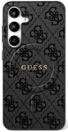 Guess 4G Ring Classic Logo MagSafe dėklas skirtas Samsung Galaxy S25 FE juodos spalvos