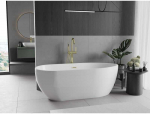 Vonia Mexen Eos, 150 x 75 cm, Baltas + Brushed auksinis persipylimas