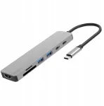 USB &scaron;akotuvas, 7 colių įstrižainė, USB-C, 128 GB, HDMI lizdas, SD / MicroSD kortelė, 2x USB 3.0, 2x USB-C, PD Proove / Hbil00222004 / Iron Link