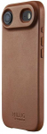 Mujjo Full Odinis dėklas for iPhone 17 Air with MagSafe, metal buttons and durable DriTan leather - Tan