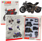 Lean Toys Motociklo surinkimo varžtas metalui 1:14 &bdquo;pasidaryk pats&ldquo; aukso elementai Juodas