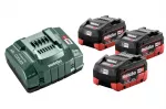 Metabo 18V LiHD akumuliatorių ir įkroviklio rinkinys, skirtas elektriniams įrankiams, 3 akumuliatorių paketas, akumuliatoriniai elektrinių įrankių akumuliatoriai