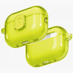 &bdquo;Uniq Glase Pro&ldquo; dėklas, skirtas &bdquo;AirPods Pro 3&ldquo; ausinėms, su užraktu &ndash; permatomas, geltonas