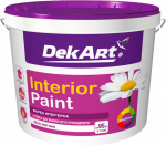 Akriliniai dažai interjerui DekART, balti matiniai, 4kg
