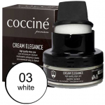 Baltas lygios odos maitinamasis ir spalvą atnaujinantis batų kremas &ndash; Coccine Kreminis Elegance, baltas, 50 ml
