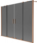 Vonios sienelė Mexen Velar Duo, 180 x 150 cm, Brushed copper/Graphite