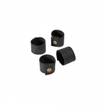 MUUBS Servetėlių žiedai Camou S, buivolo oda, 4 vnt., &Oslash; 4,5 cm, juodi