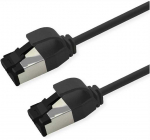 ROLINE S/FTP Patchkabel Kat.8.1, Slim, PoE, juodas, 3m
