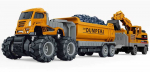 KLX - Die-cast dumper w/hangers, excavator & friction (534676)