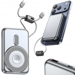 Greito įkrovimo powerbankas, 10000 mah, usb, lightning, belaidis, galiingas