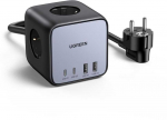 Ugreen DigiNest CD268 65W 1.8 m ilgiklis kubas su 3x AC lizdais ir 2x USB-A, 2x USB-C įkrovikliu, juodas