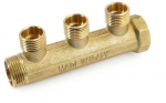 Žalvarinis kolektorius GENERAL FITTINGS, 3/4"x 1/2", 3-jų žiedų