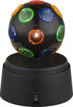 Stalinis LED &scaron;viestuvas GLOBO Disco, 1x0,06W, juodos sp., 3xAA elementai(neįeina),9x12,1cm