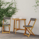 Lauko bistro kėdės 2 pcs Tamsiai pilka 40 x 53 x 80 cm