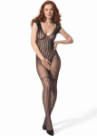 Passion Woman Bodystockings PASSION BS103 Juodas Bodystocking - One Size, Elegant Mesh Design