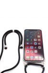 Dėklas Evelatus Apple iPhone X/XS Case with rope Juodas Transparent