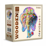 Hobilt Medinė dėlionė Woodencity Elegant Elephant, 250 detalių